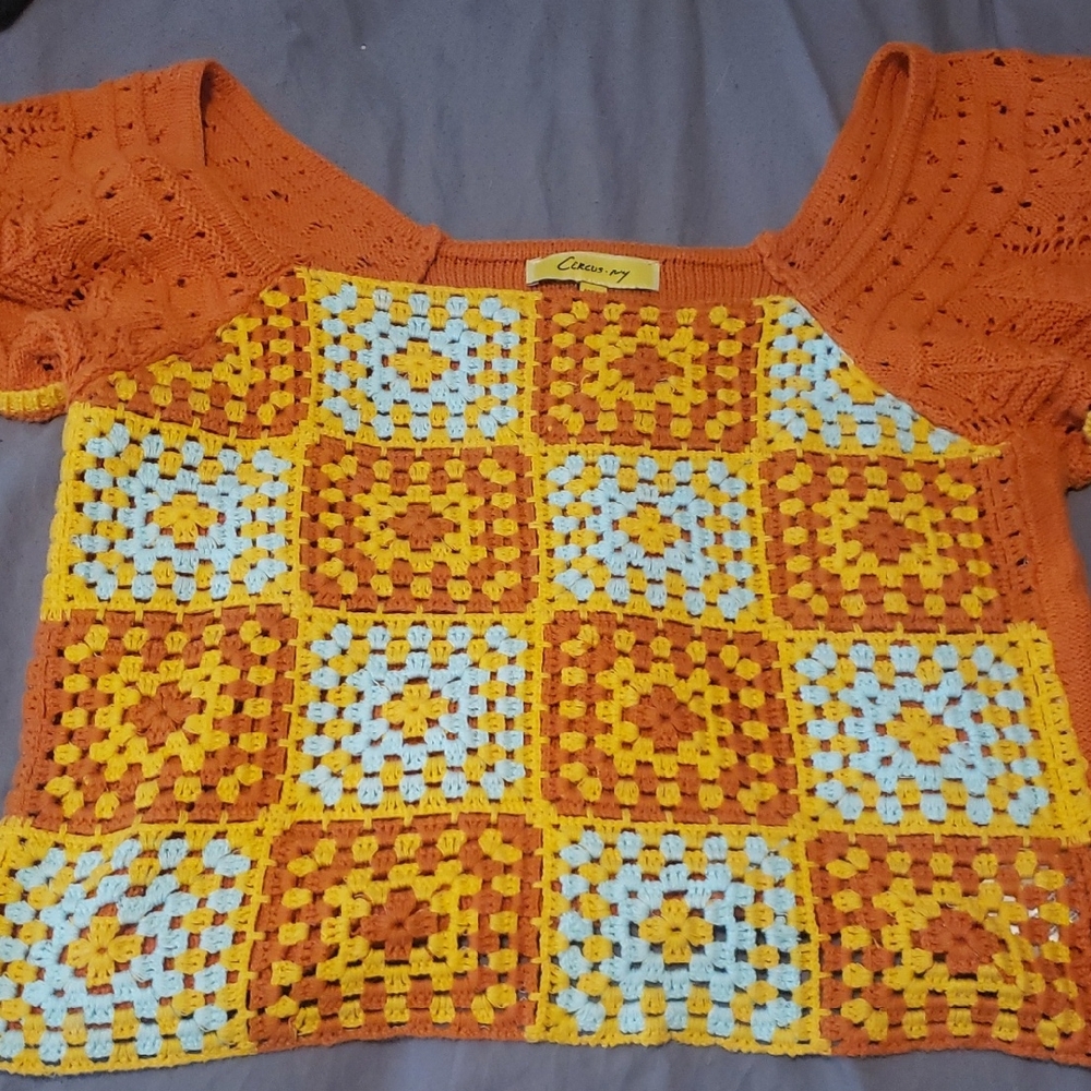 Circus NY Crochet Crop Top
